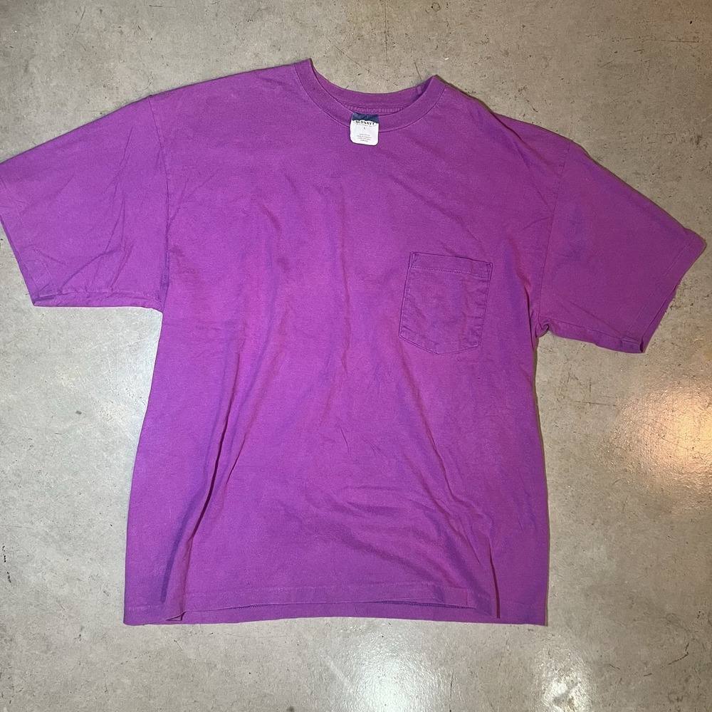 Vintage Old Navy Pocket Tee Mens Large Single Stitch Purple Shirt 90s